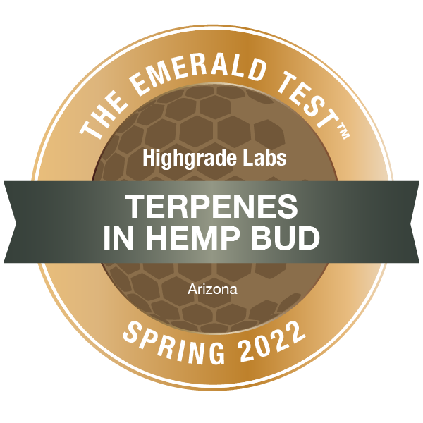 highgrade-labs-arizona-emerald-test-badge-spring-2022-terpenes-in-hemp