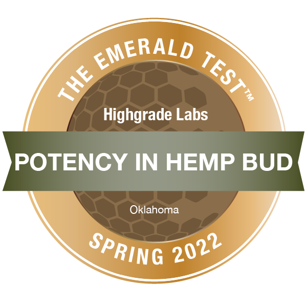 highgrade-labs-oklahoma-emerald-test-badge-spring-2022-potency-in-hemp